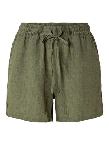 Tejido De Lino Shorts - Selected - Modalova