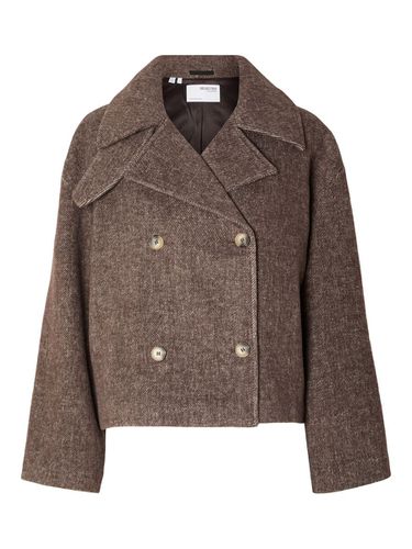 Short Double-breasted Coat - Selected - Modalova