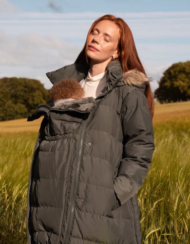 Belted Maternity & Babywearing Puffer Coat - Seraphine - Modalova