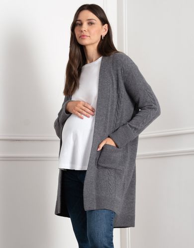 Knit Maternity & Nursing Cardi with Patch Pockets - Seraphine - Modalova