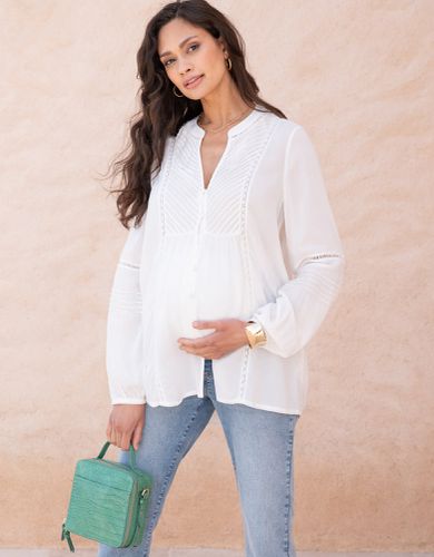 Pintuck Button-Down Maternity-To-Nursing Shirt - Seraphine - Modalova