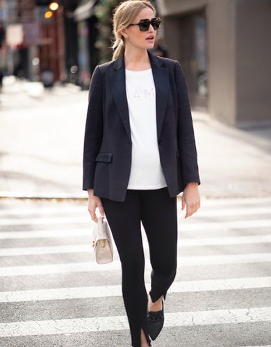 Black Tuxedo-Style Maternity Blazer - Seraphine - Modalova