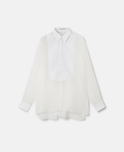 Camicia da smoking in chiffon di seta S-Wave, Donna, , Taglia: 46 - Stella McCartney - Modalova