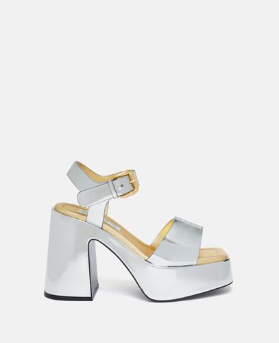 Zweifarbige verspiegelte Skyla Plateausandalen, Frau, , Größe: 37 - Stella McCartney - Modalova