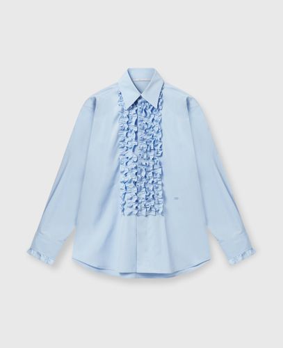 Camicia Oxford con Pannello Increspato, Donna, , Taglia: 40 - Stella McCartney - Modalova