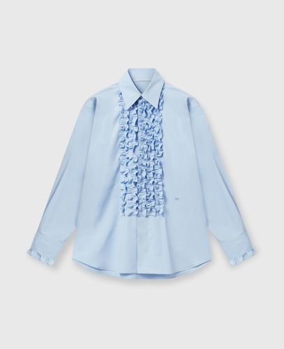 Camicia Oxford con Pannello Increspato, Donna, , Taglia: 40 - Stella McCartney - Modalova