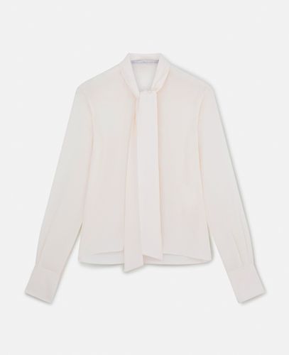 Camicia con Fiocco in Crepe de Chine di Seta, Donna, , Taglia: 40 - Stella McCartney - Modalova