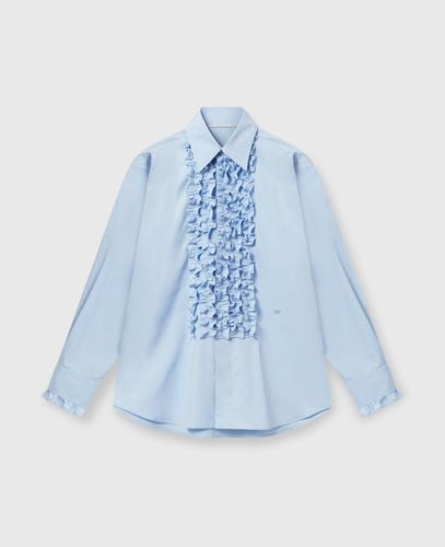 Camicia Oxford con Pannello Increspato, Donna, , Taglia: 42 - Stella McCartney - Modalova