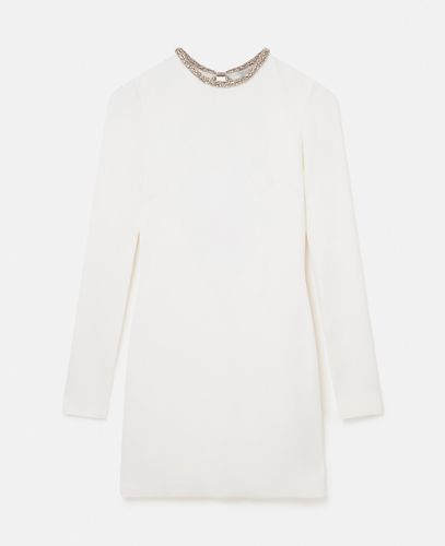 Cocktail Minikleid mit Kristallkragen, Frau, , Größe: 34 - Stella McCartney - Modalova
