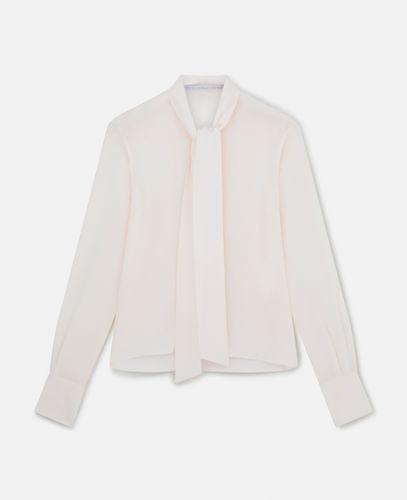 Camicia con Fiocco in Crepe de Chine di Seta, Donna, , Taglia: 44 - Stella McCartney - Modalova