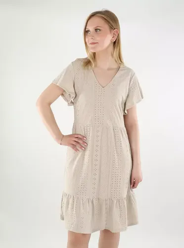 Stretch-Kleid mit V-Ausschnitt in perlmuttartigem Cloud - Only - Modalova