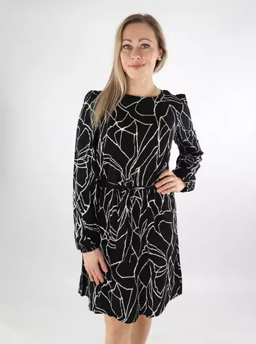 Kleid O-Ausschnitt schwarze Schönheit/tri - Vila - Modalova