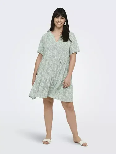 Carmakoma Plus-Size Kleid/Tunika Zally chinois grün/weiß - ONLY CARMAKOMA - Modalova