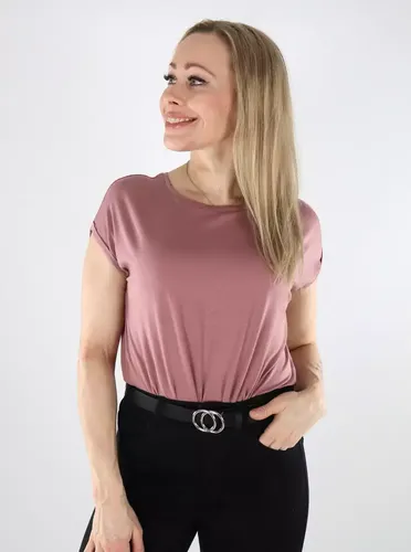 Damen T-Shirt Einfarbig Nostalgie-Rose - Vero moda - Modalova