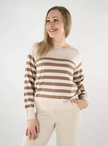 Damen gestreifter Raglan-Pullover Birke/Malz Ball - Only - Modalova