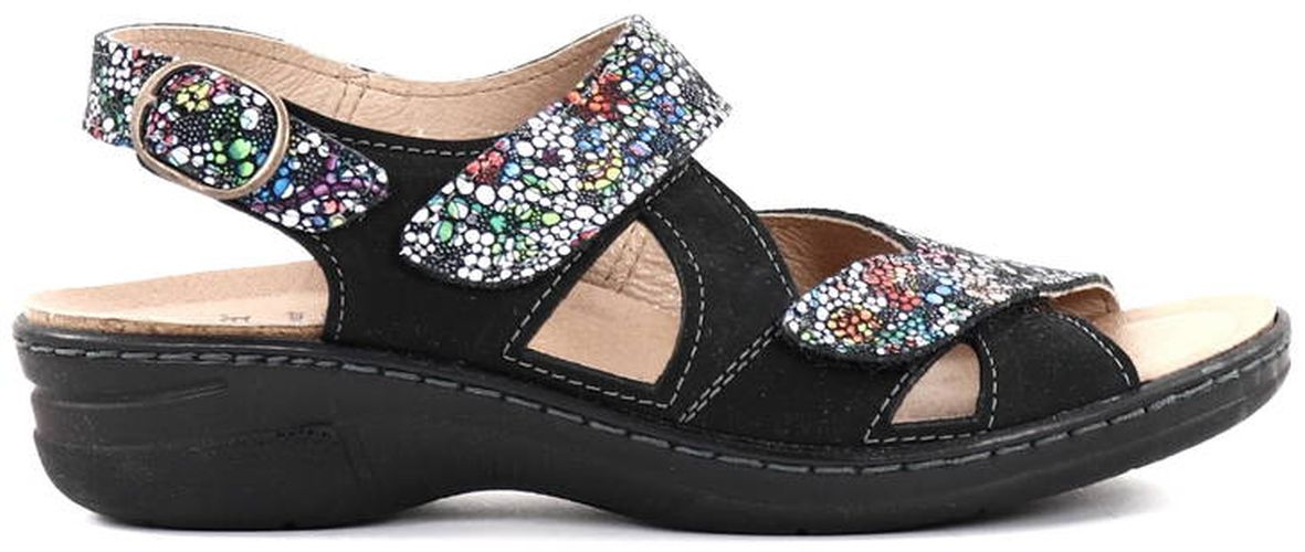 Sandalen 31007, Schwarz/Mix Blumen - Belvida - Modalova
