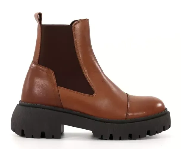 Damen Stiefeletten 60383 Pandora Chunky Cognac - Ten Points - Modalova