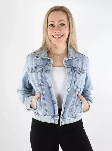 Damen Jeansjacke Klassische Jeansjacke Hellblau/Vintage - JJXX - Modalova