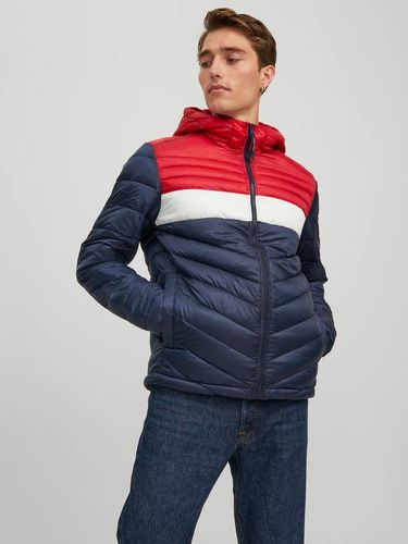 Leichte Steppjacke Hero Blau/Rot - Jack&Jones - Modalova