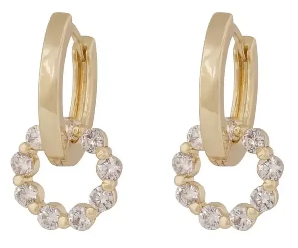 Snö of Sweden Ohrringe Eira Ring gold/klar - Sno of sweden - Modalova