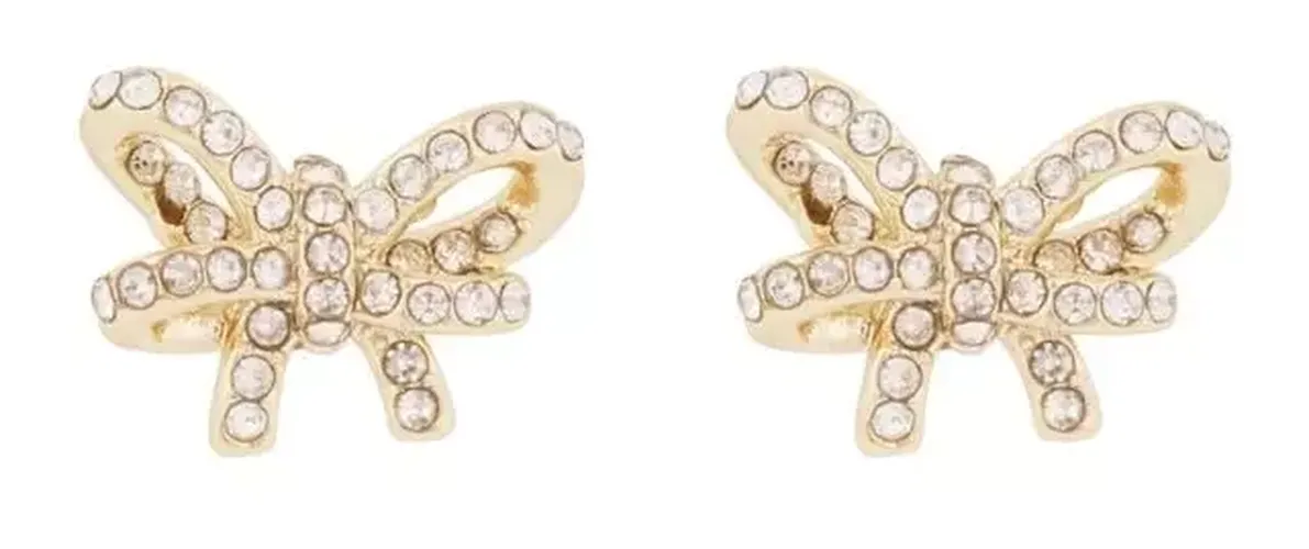 Snö of Sweden Ohrringe Band gold/klar - Sno of sweden - Modalova