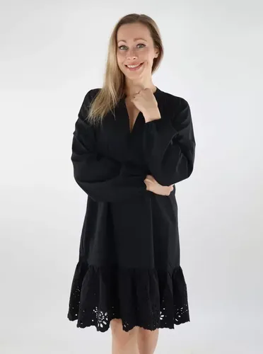Kleid V-Ausschnitt Kurz Schwarz Schönheit - Vila - Modalova