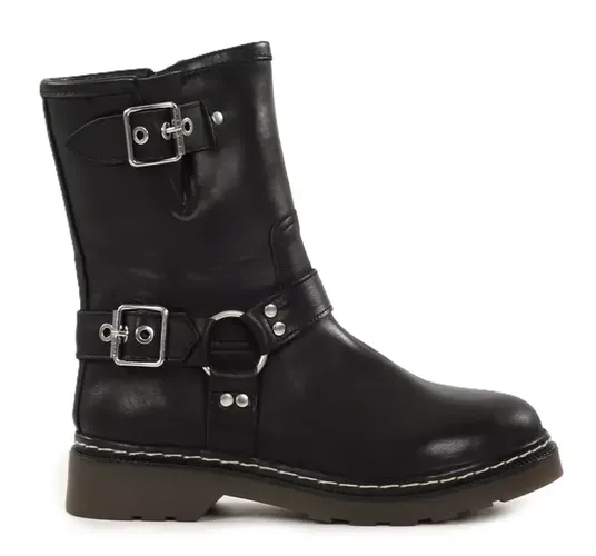 Damen Stiefeletten aus echtem Leder 2793710/NBK FEIKONLOW Schwarz - Musse&Cloud - Modalova