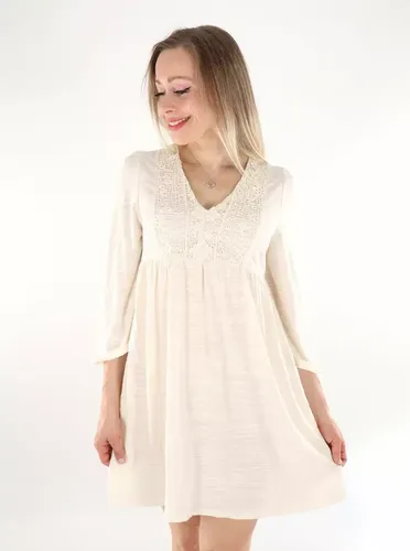 Tunika / Kleid mit V-Ausschnitt in Eierlikör - Vila - Modalova