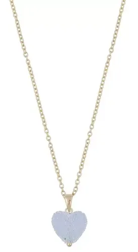 Snö of Sweden Halskette Zuckerk Herzen gold/hellblau - Sno of sweden - Modalova