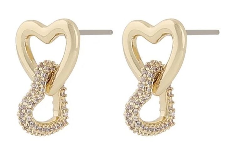 Snö of Sweden Ohrringe Brooklyn gold/transparent - Sno of sweden - Modalova