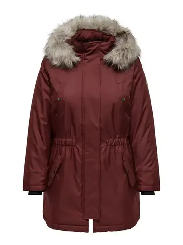 Plus Size Parka Mantel syrah/nature - ONLY CARMAKOMA - Modalova