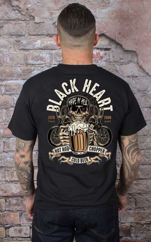 Black Heart T-Shirt - Beer Biker #M - Rockabilly Rules (DACH) - Modalova