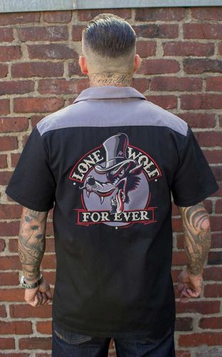 Rumble59 - Worker Shirt - Lone wolf forever #2XL - Rockabilly Rules (DACH) - Modalova