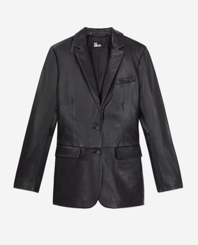 Black Leather Suit Jacket - The Kooples - Modalova