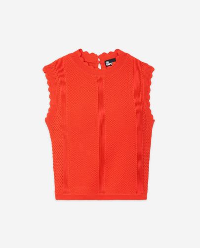 Orange Short Knit Top - The Kooples - Modalova