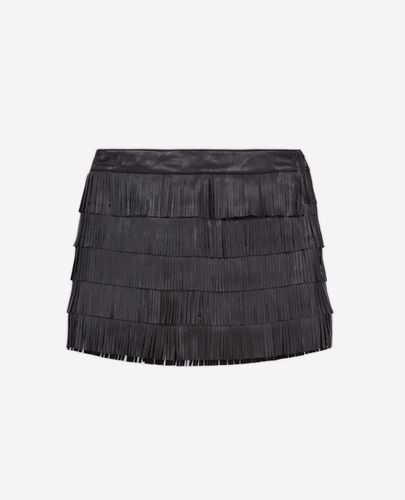 Short Black Leather Skirt - The Kooples - Modalova