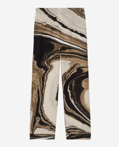 Printed Flowing Silk Pants - The Kooples - Modalova