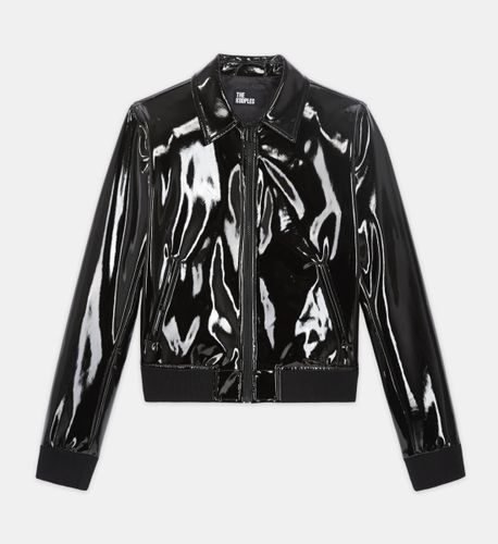 Chaqueta Corta De Vinilo Negro - The Kooples - Modalova