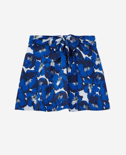 Short Printed Silk Skirt - The Kooples - Modalova