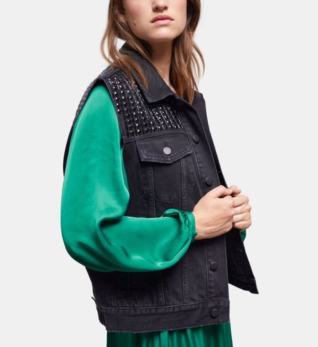 Chaqueta Sin Mangas Vaquera Negra - The Kooples - Modalova