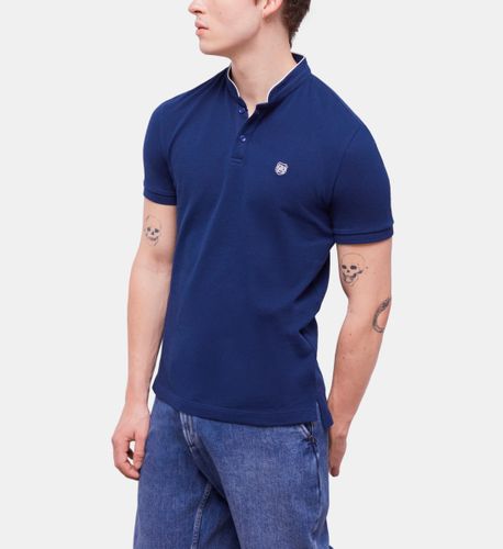 Navy Blue Officer Collar Polo Shirt - The Kooples - Modalova