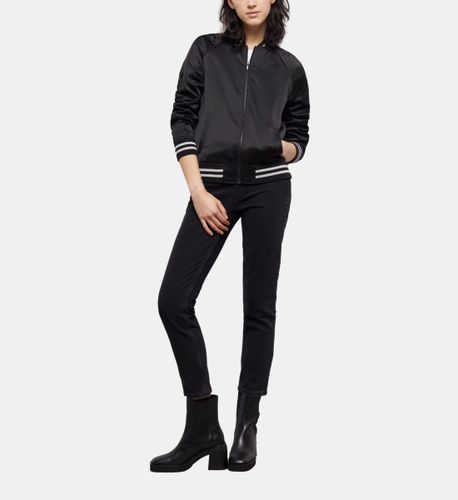 Black Satin Zipped Sweatshirt - The Kooples - Modalova