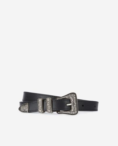 Cinturón Fino De Piel Negra - The Kooples - Modalova