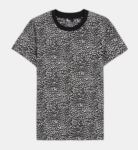 Camiseta Leopardo Negra - The Kooples - Modalova