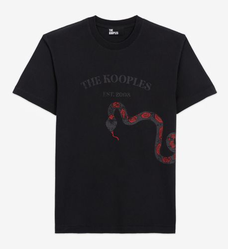 Camiseta Serigrafiada Negra - The Kooples - Modalova