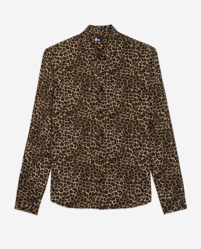 Camisa De Seda Leopardo Con Cuello Clásico - The Kooples - Modalova