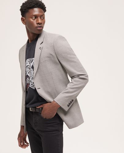 Gray Patterned Wool Suit Jacket - The Kooples - Modalova