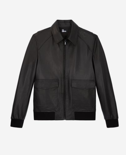 Black Leather Jacket - The Kooples - Modalova