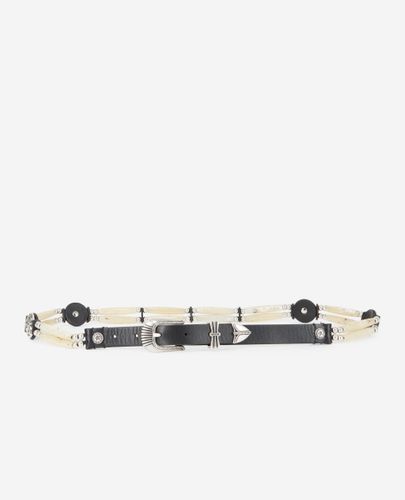Cinturón Fino Piel Blanco - The Kooples - Modalova