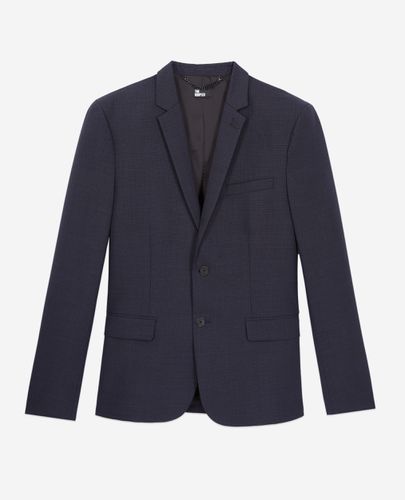 Blue Micro-pattern Wool Suit Jacket - The Kooples - Modalova